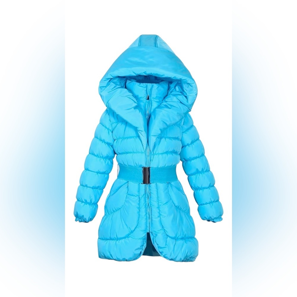 Richie House Little Big Girls' Padding Jacket Buckle Belt Size 9/10 young girls
